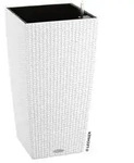 LECHUZA&reg; Kunststoff-Topf Cubico Cottage, konisch, Wei&szlig;