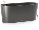 LECHUZA&reg; DELTA, All-in-One-Set, hochglanz, Dunkelgrau