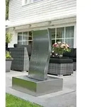 Ubbink Edelstahl-Gartenbrunnen Genova, ca. B60/H110/T60 cm, Silber