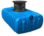 4rain Zisterne FLAT Flachtank inkl. Schachtverl&auml;ngerung, Blau