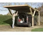 Weka Y-Carport, ca. B306/H250/T606 cm, Natur