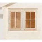 Weka Doppelfenster, 45 mm, ca. B138/H79 cm, Natur