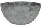 Dehner Kunststoff-Schale Fiona, rund, ca. &Oslash;25/H12 cm, Grau