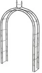 Siena Garden Metall-Rosenbogen Oxford, ca. B150/H250/T36 cm, Dunkelgrau
