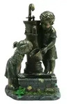 Ubbink Polyresin-Gartenbrunnen Atlanta, ca. B44/H69,5/T39,5 cm, Kupfer, Dunkelgrau