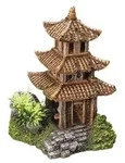 Nobby Aquariumdeko Asiatischer Tempel mit Pflanzen, ca. B10/H14,5/T9 cm