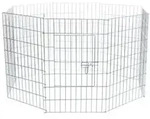 Trixie Welpenfreilauf, verzinkt, ca. &Oslash;154/H91 cm, Silber