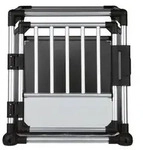 Trixie Hundetransportbox Aluminium, hellgrau/silber, Hellgrau, Silber