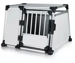 Trixie Hundetransportbox Aluminium, hellgrau/silber, Hellgrau, Silber
