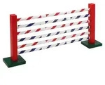 KERBL Agility Nagerspielzeug Steilsprung, ca. B70/H35/T5 cm, Rot, Wei&szlig;, Blau