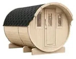 Wolff Finnhaus Saunafass Basic 330 Bausatz, ca. B205/H210/T330 cm, Schwarz