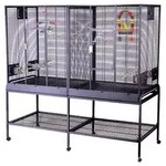 Montana Vogelvoliere Madeira Double, Antik, ca. B165/H158/T56 cm, Dunkelgrau