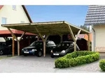 Weka Doppelcarport mit Kunststoffdach, ca. B592/H250/T606 cm