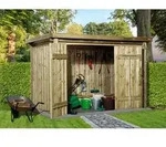 Weka Lagerhaus 607 A, ca. B308/H223/T257 cm, Natur