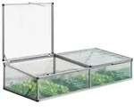 KGT Fr&uuml;hbeet 210, ca. B205/H46/T91 cm, Silber, Transparent