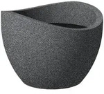 Scheurich Kunststoff-Topf Wave Globe, konisch, Schwarz