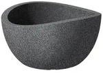Scheurich Kunststoff-Topf Wave Globe, rund, ca. &Oslash;39,3/H21 cm, Schwarz