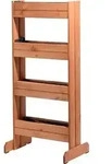 dobar Holz-Vertikalbeet mit 4 Pflanzk&auml;sten, braun, ca. B55/H125/T40 cm