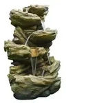 Ubbink Polyresin-Gartenbrunnen Wasserfall Sedona, ca. B77/H134/T55 cm, Braun,...