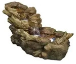 Ubbink Polyresin-Gartenbrunnen Wasserfall Aspen, ca. B50/H50/T105 cm, Braun, Grau