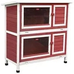 Dehner Lieblinge Kaninchenstall Landhaus, mit W&auml;rmed&auml;mmung, ca. B114/H116/T57 cm,
