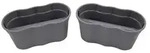 KHW Kunststoff-Gel&auml;ndertopf Flowerclip, ca. B57,5/H27/T27,7 cm, 2er-Set, Grau