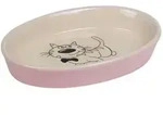 Nobby Keramikschale, pink/beige, ca. B17/H2/T11 cm, 120 ml, Pink, Beige