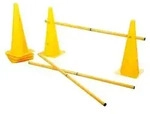 KERBL Hundespielzeug Agility Pylonen-H&uuml;rden Set, Gelb