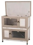 Trixie Natura Kleintierstall mit W&auml;rmed&auml;mmung, ca. B116/H113/T65 cm, Hellgrau