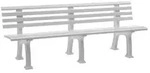 Blome Bank Juist, 4-Sitzer, Wei&szlig;