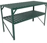 Vitavia Alu-Tisch, 2 Ablagen, Dunkelgr&uuml;n