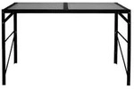 Vitavia Aluminiumtisch, 1 Ablage, Schwarz