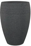 Scheurich Kunststoff-Topf Lineo High, rund, schwarz-granit
