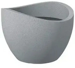 Scheurich Kunststoff-Topf Wave Globe, konisch, Grau