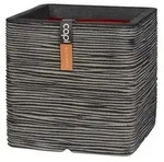 Capi Europe Kunststoff-Topf Rib, quadratisch, Anthrazit