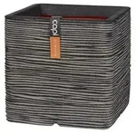 Capi Europe Kunststoff-Topf Rib, quadratisch, Anthrazit