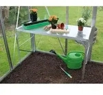 Vitavia Aluminiumtisch, 1 Ablage, Silber