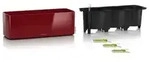 LECHUZA&reg; CUBE Glossy Triple, All-in-One Set, 40 cm, Dunkelrot