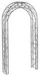 Dehner Metall-Rosenbogen Cornwall, ca. B118/H236/T31 cm, Dunkelgrau
