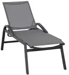 Siena Garden Rollliege Milos, ca. B68/H118/T200 cm, Schwarz
