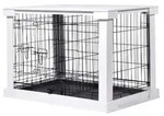 dobar&reg; petlife Design-Hundek&auml;fig, wei&szlig;, ca. B59/H83/T55 cm, Wei&szlig;, Schwarz