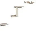 KERBL Pet Kletterwand Zugspitze, 5-teilig, Beige, Wei&szlig;, Hellbraun