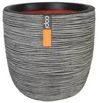 Capi Europe Kunststoff-Topf Rib, rund, Dunkelgrau