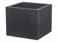 Scheurich Kunststoff-Topf C-Cube, quadratisch, Schwarz