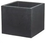 Scheurich Kunststoff-Topf C-Cube, quadratisch, Schwarz