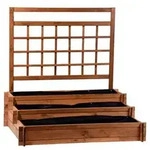 dobar Holz-Hochbeet Peru mit Rankspalier, ca. B110/H115/T88 cm, Braun