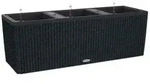 LECHUZA&reg; Polyrattan-Kasten Trio Cottage, rechteckig, Schwarz