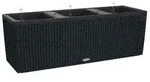 LECHUZA&reg; Polyrattan-Kasten Trio Cottage, rechteckig, Schwarz