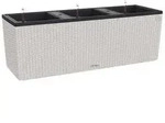 LECHUZA&reg; Polyrattan-Kasten Trio Cottage, rechteckig, Hellgrau