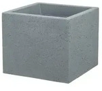 Scheurich Kunststoff-Topf C-Cube, quadratisch, Grau